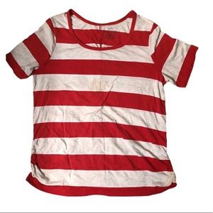 🔥Red / White Stripe Blouse🔥Size XXL